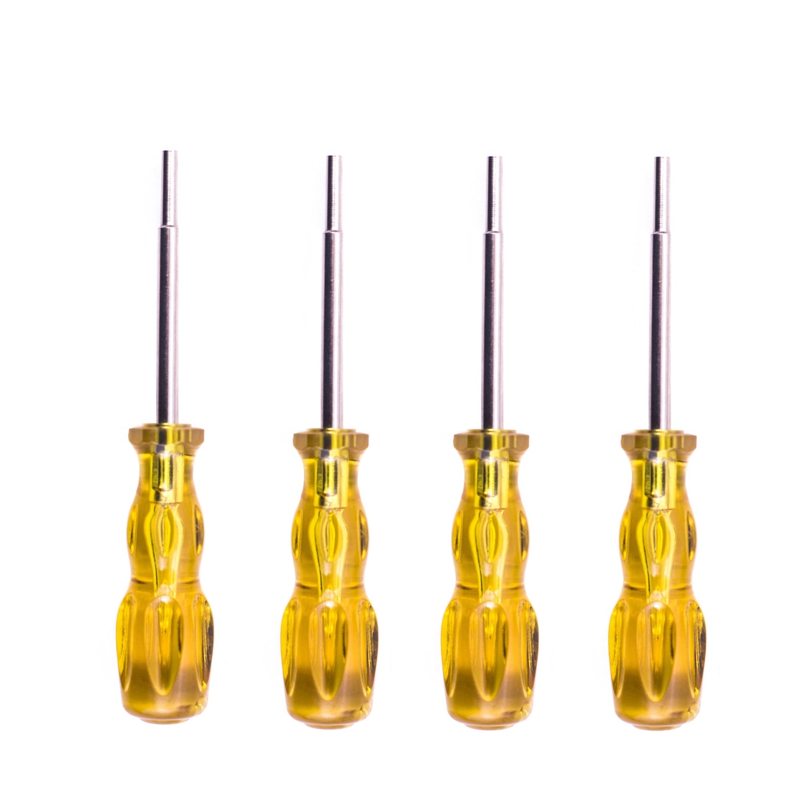 4 PCS Disassembly Tool Screwdriver Sleeve Applicable For Nintendo N64 / SFC / GB / NES / NGC Transparent Yellow 3.8mm