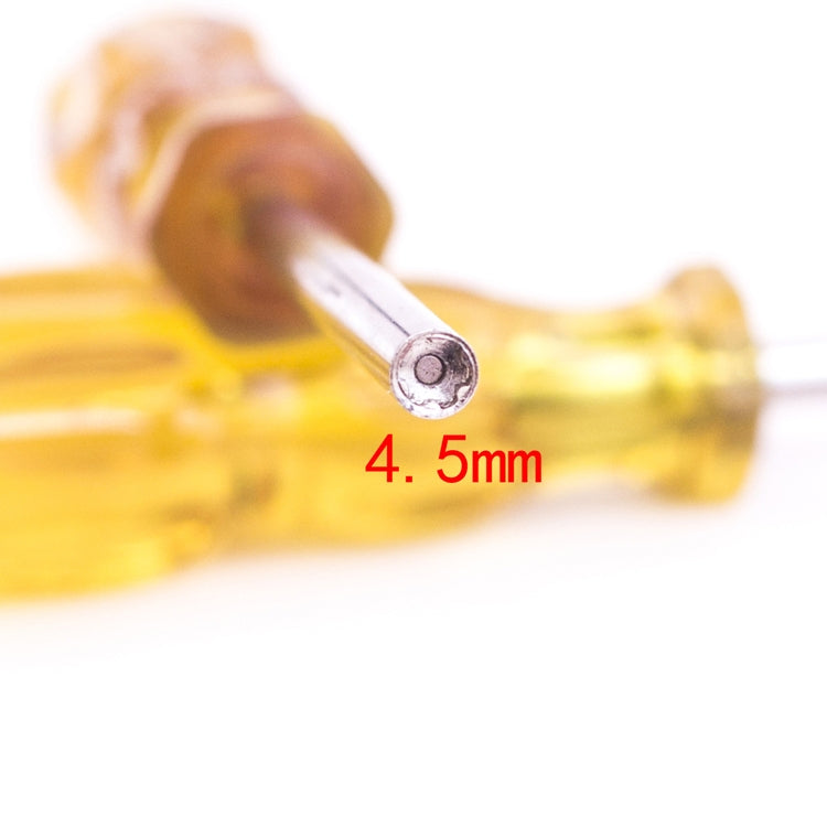 4 PCS Disassembly Tool Screwdriver Sleeve Applicable For Nintendo N64 / SFC / GB / NES / NGC Orange Yellow 4.5mm