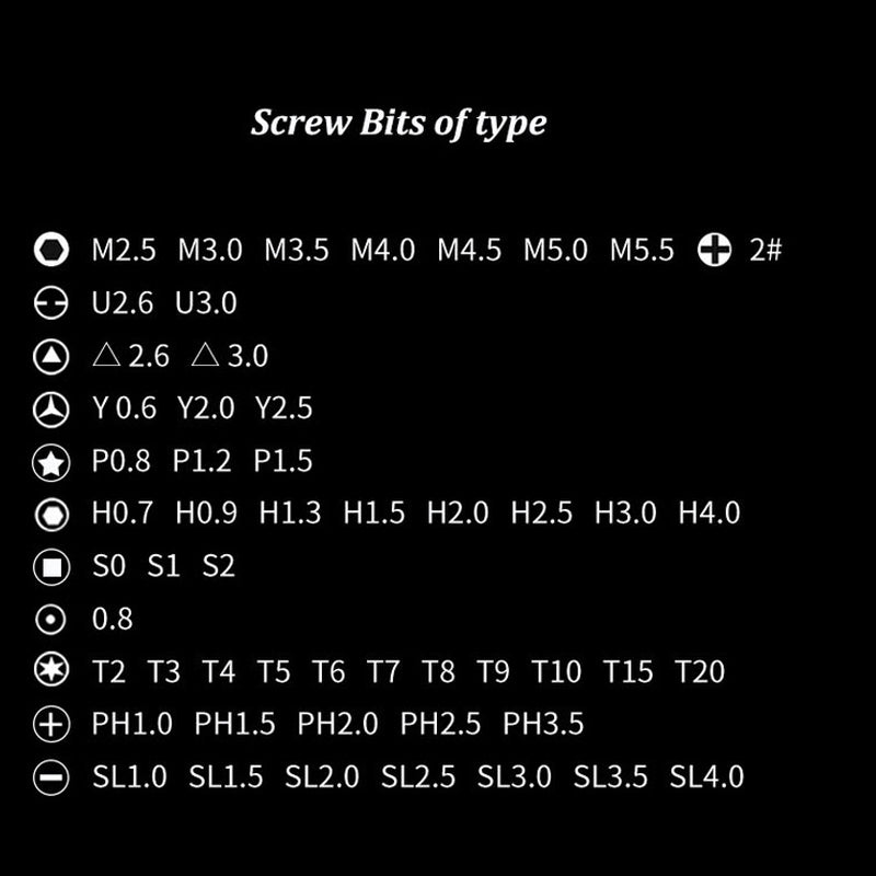 58 in 1 Chrome Vanadium Steel Mobile Phone Repair And Disassembly Tool Screwdriver Set