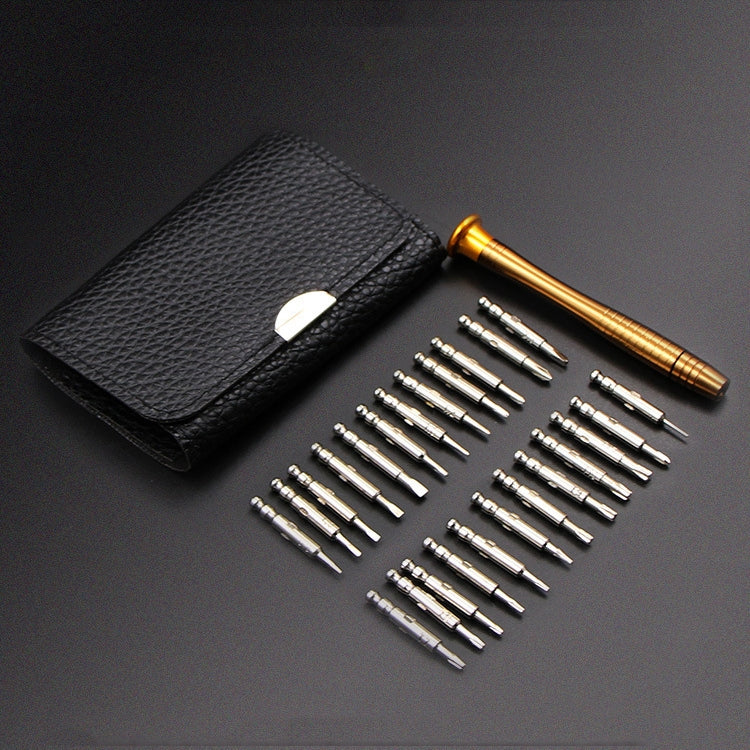 25 In 1 Multi-Purpose Leather Case Manual Screwdriver Batch Set Mobile Phone Notebook Repair Tool With Magnetic