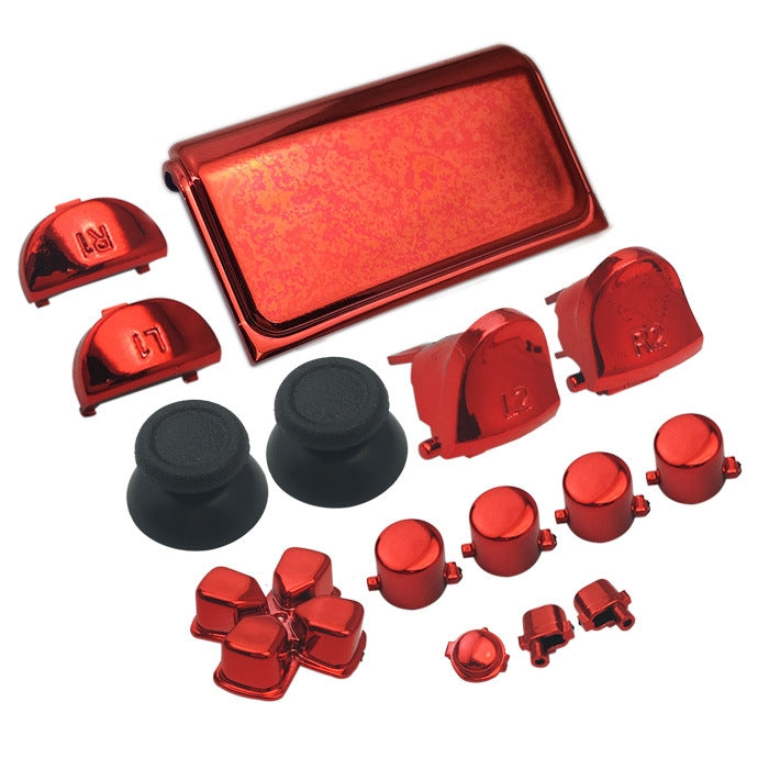 Electroplating Button Set For PS4 Slim Red