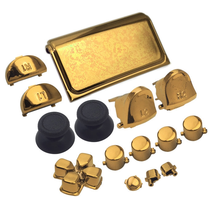 Electroplating Button Set For PS4 Slim Gold