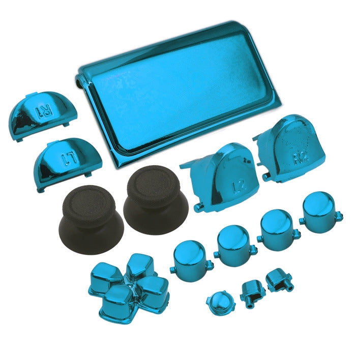 Electroplating Button Set For PS4 Slim Blue