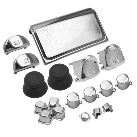 Electroplating Button Set For PS4 Slim Silver