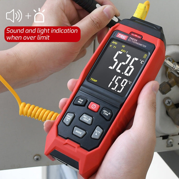 TASI Contact Temperature Meter K-Type Thermocouple Probe Thermometer, Style: TA612C 4 Channels