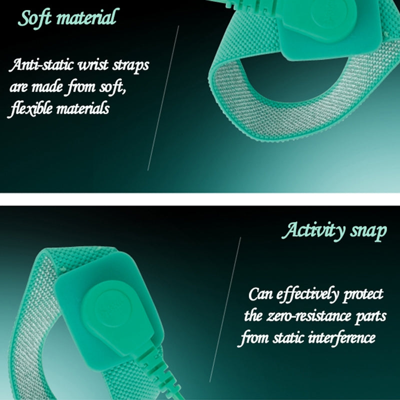 AS-611 3m TPR Elastic Plastic Anti-Static Wired Wrist Strap