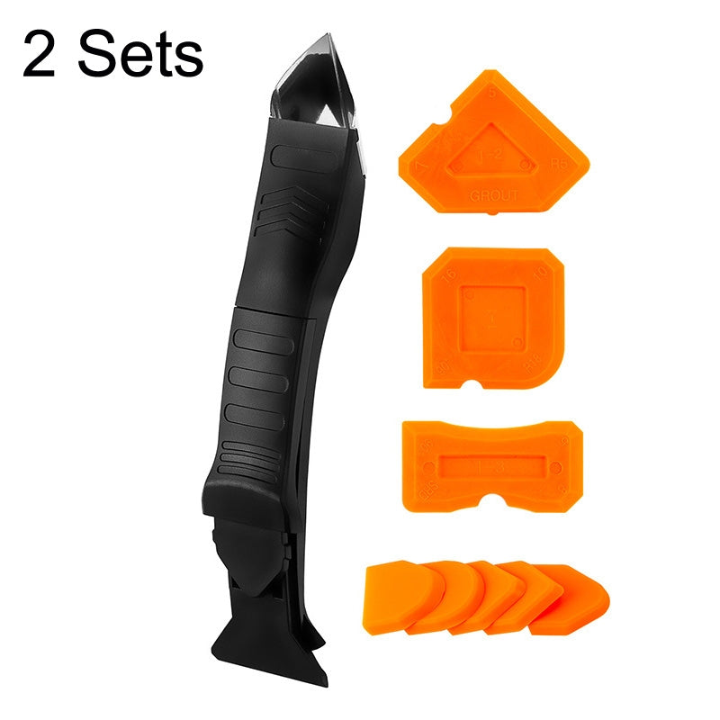 2 Sets Metal Scraper Tap Gumper Glass Glue Scraper Set Black