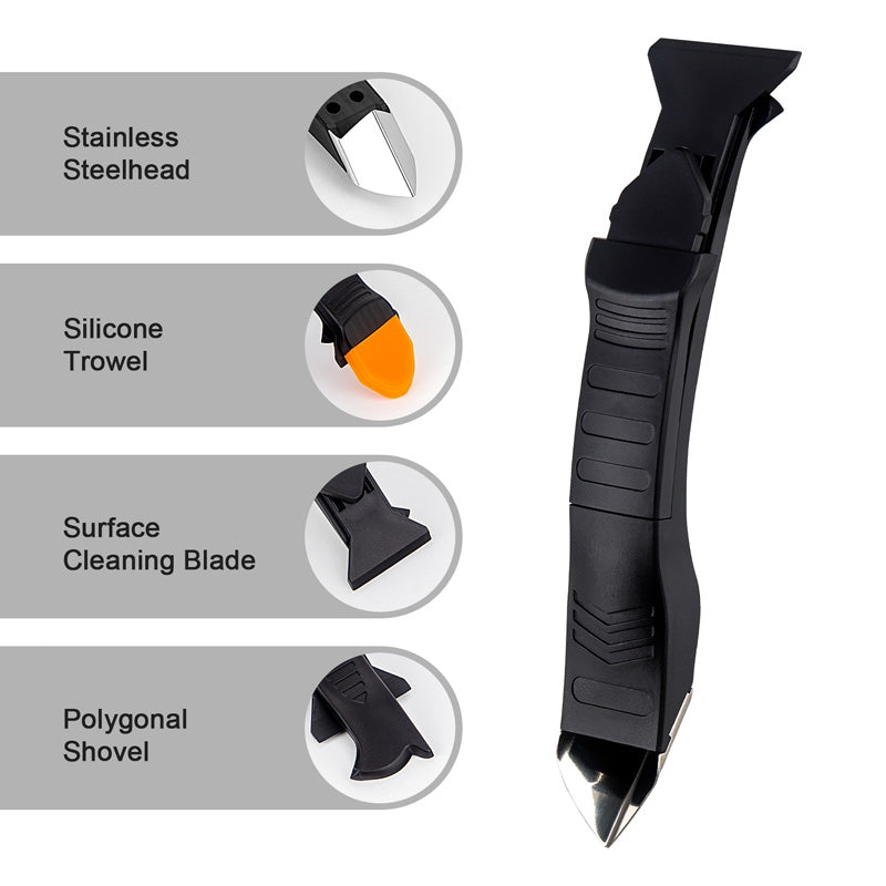 2 Sets Metal Scraper Tap Gumper Glass Glue Scraper Set Black