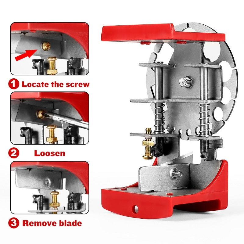 Stainless Steel Adjustable Handheld Quick Wire Stripper, Specification: Metal Plate