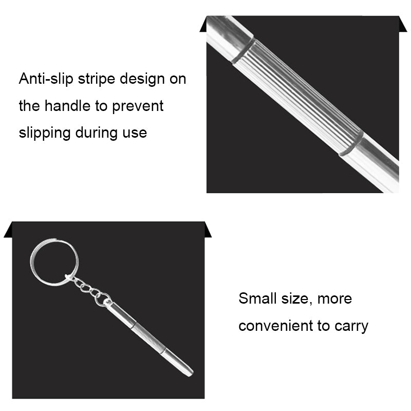 3 In 1 Watch Repair Mini Screwdriver Multifunctional Eyeglass Repair Screwdriver Plastic Handle