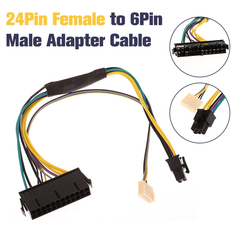 For HP  8100 8200 8300 ATX 24pin To 6P Adapter Cable