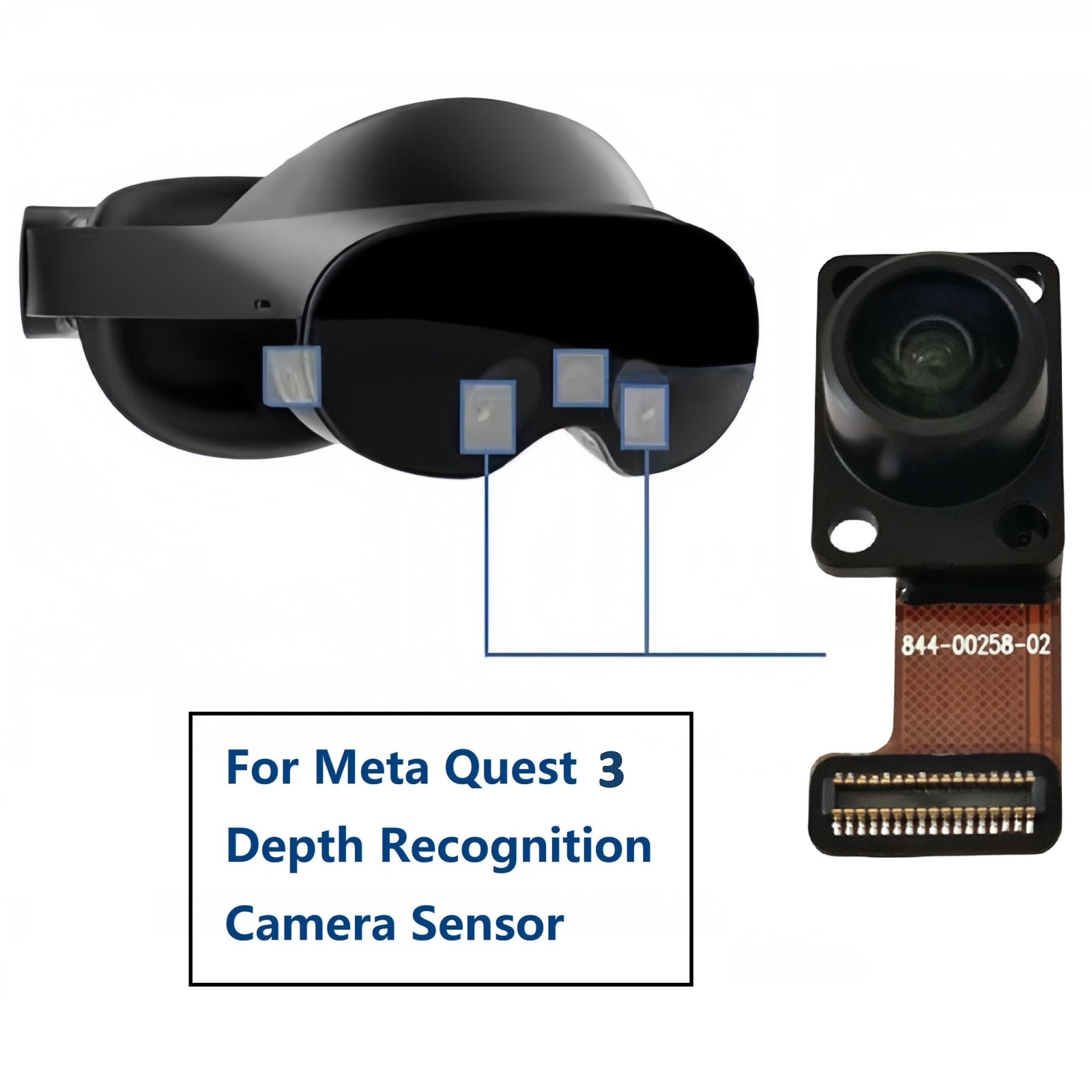For Meta Quest 3 Depth Recognition Camera Sensor VR Accessories Repair Parts, Spec: Right & Left Universal
