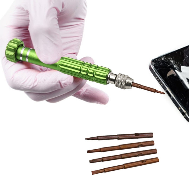 5 In 1 Aluminum Alloy Screwdriver Cell Phone Disassembly And Repair Tools Black