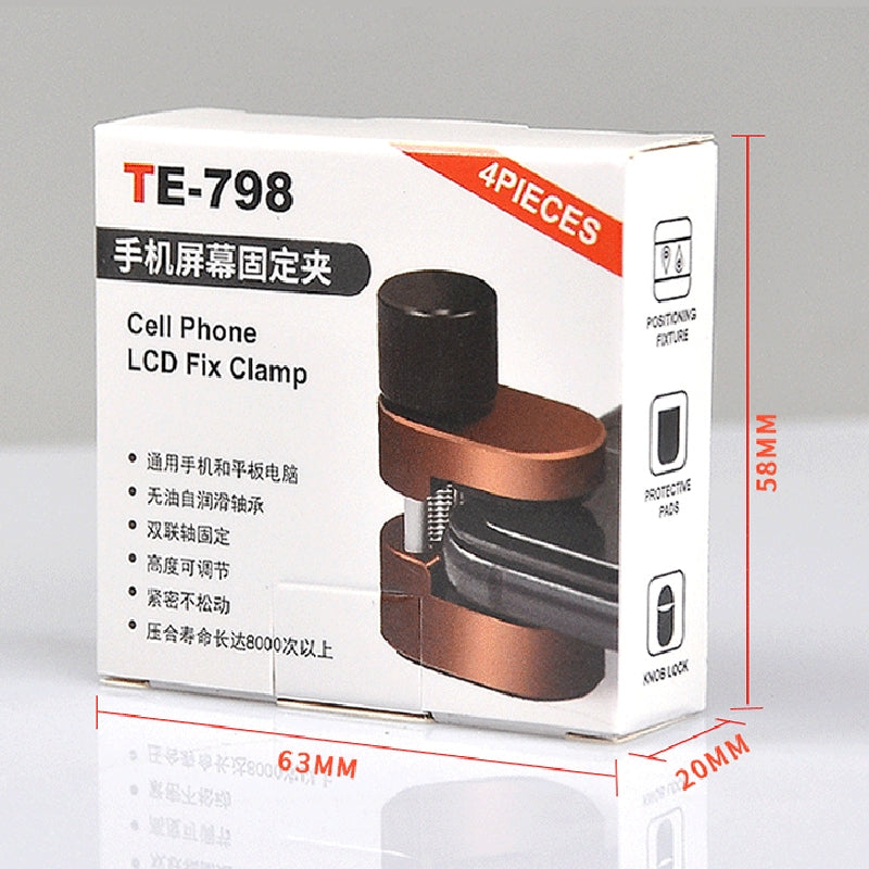 4pcs /Set TE-798 Cell Phone Screen Presser Tablet Screen Fixing Clip Warped Screen Bonding Fixture