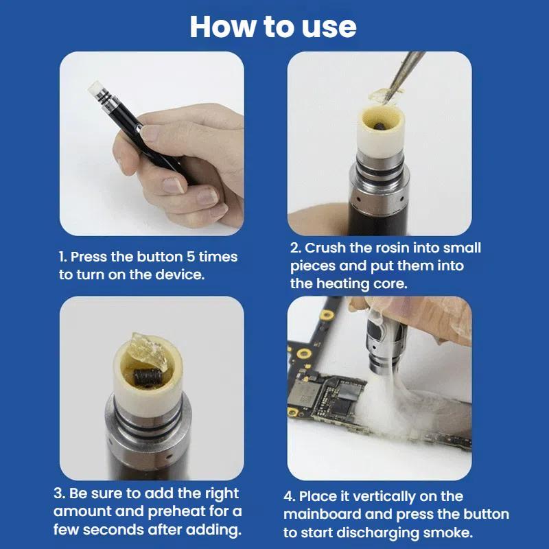 A1 No Iron Short Circuit Detection Rosin Atomizer Cell Phone Motherboard Chip Repair Rosin Pen
