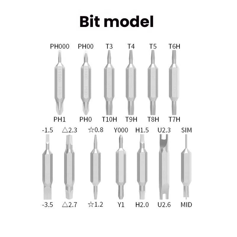 27 In 1 Dual Bits Precision Screwdriver Tool Kit Mini Mobile Phone Computer Eyeglasses Repair Tool ABS Shell