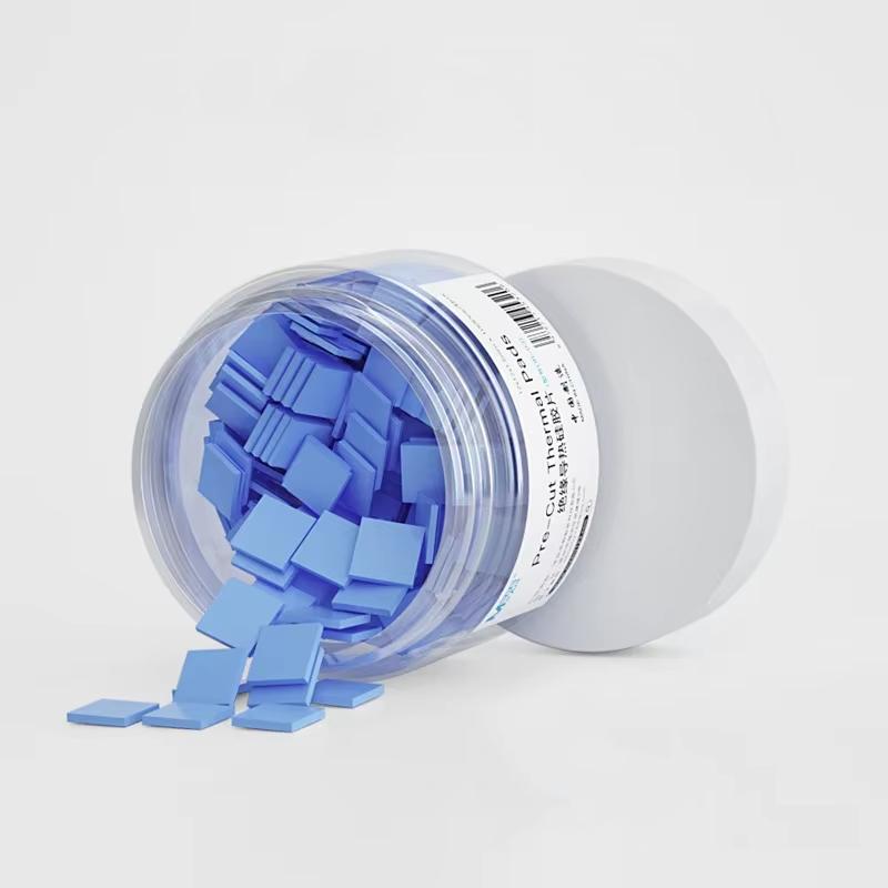 DR-03 100pcs /Box Insulating Thermal Conductive Silicone Spacer CPU Thermal Spacer Blue
