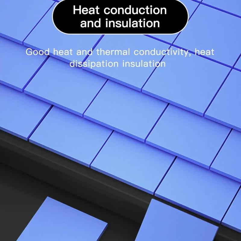 DR-03 100pcs /Box Insulating Thermal Conductive Silicone Spacer CPU Thermal Spacer Blue