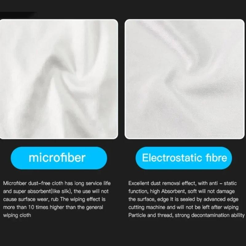 50pcs /Pack Superfine Fiber Dustless Cloth Cell Phone Film Repair Anti-Static Dustless Cloth Industrial Wiping Cloths Lint Free Cleaning Cloths