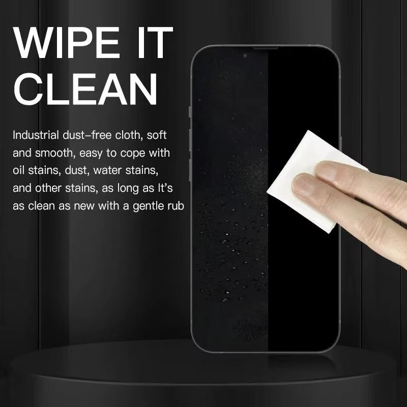 50pcs /Pack Superfine Fiber Dustless Cloth Cell Phone Film Repair Anti-Static Dustless Cloth Industrial Wiping Cloths Lint Free Cleaning Cloths