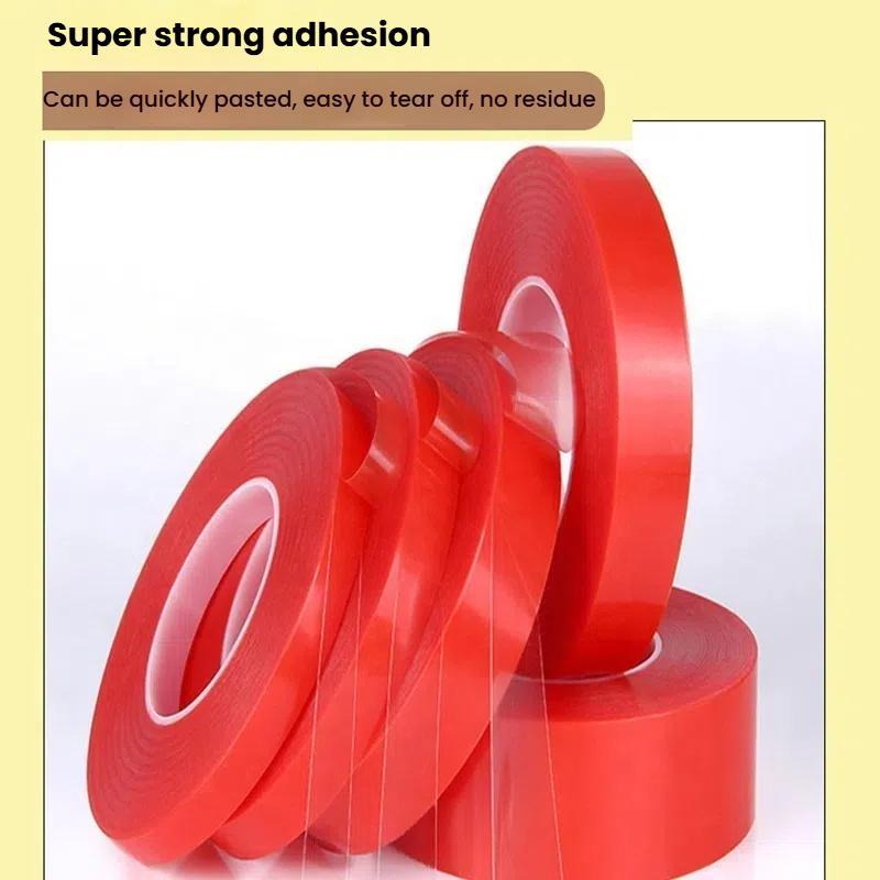 5rolls 0.2mm Thick Acrylic Polyester PET Double Sided Adhesive Tape, 10m/roll, Width: 6mm