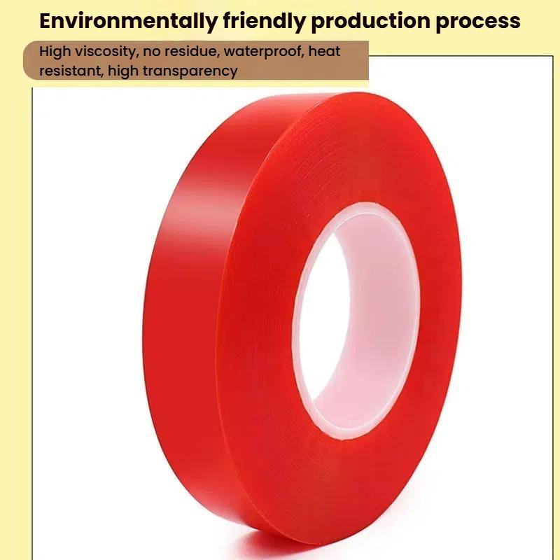 5rolls 0.2mm Thick Acrylic Polyester PET Double Sided Adhesive Tape, 10m/roll, Width: 15mm