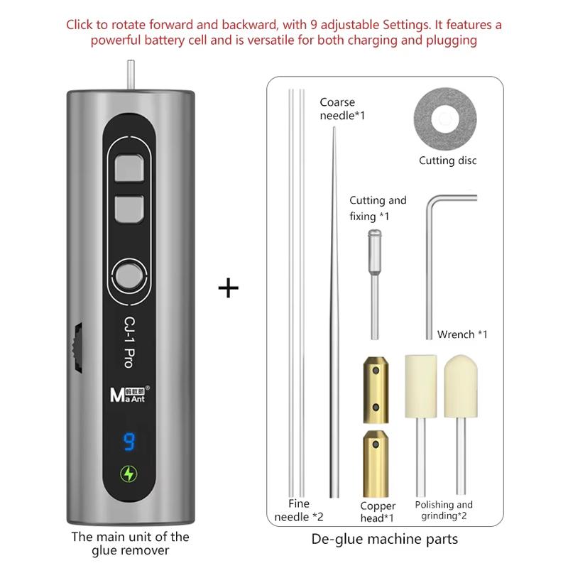 CJ-1Pro Electric Glue Remover Cutting Grinding Machine Phone Repair Screen Glue Removal Stick