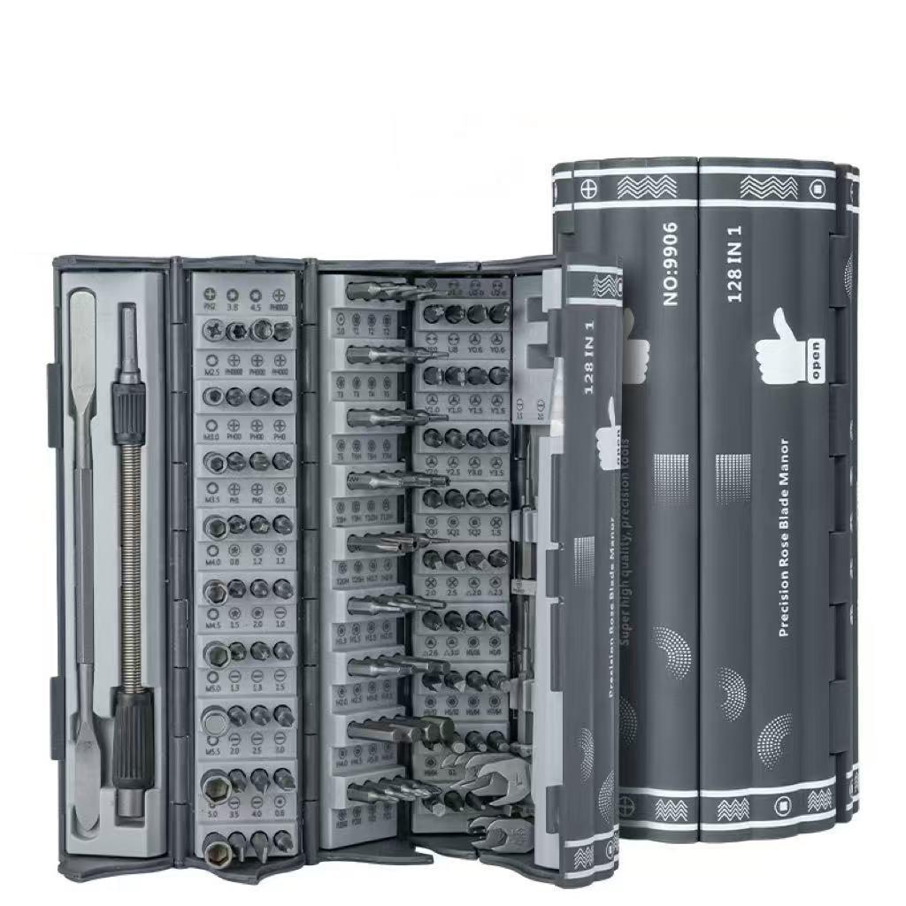 128-In-1 Precision Screwdriver Set With Roll-Up Case Magnetic Repair Tool Kit