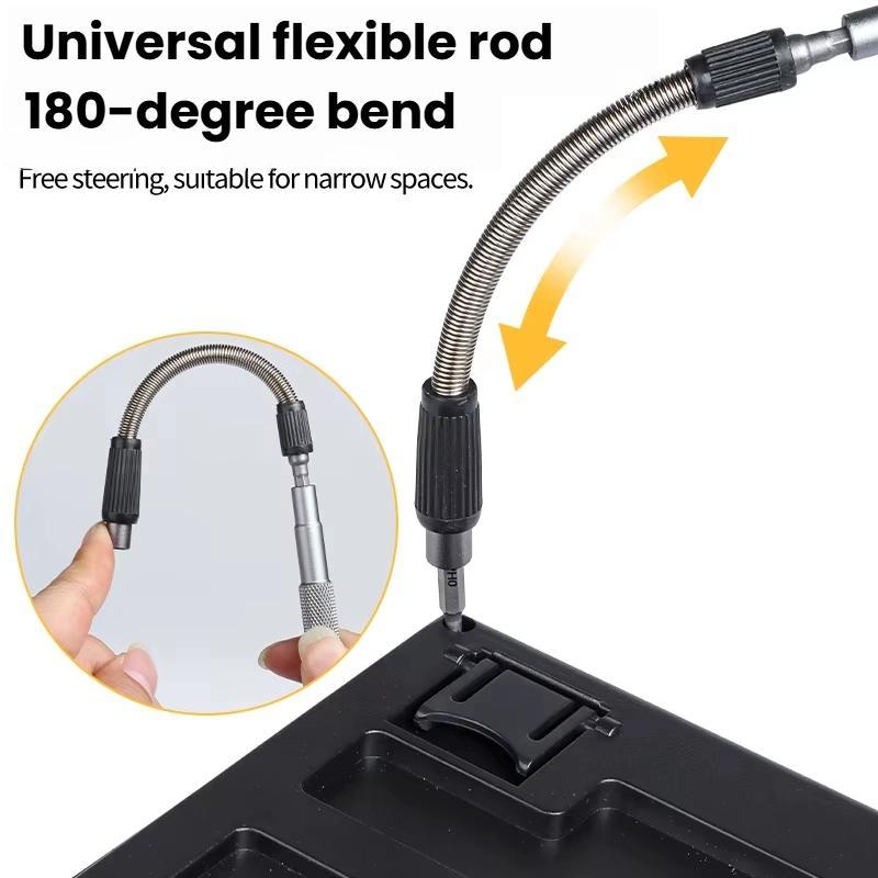 128-In-1 Precision Screwdriver Set With Roll-Up Case Magnetic Repair Tool Kit