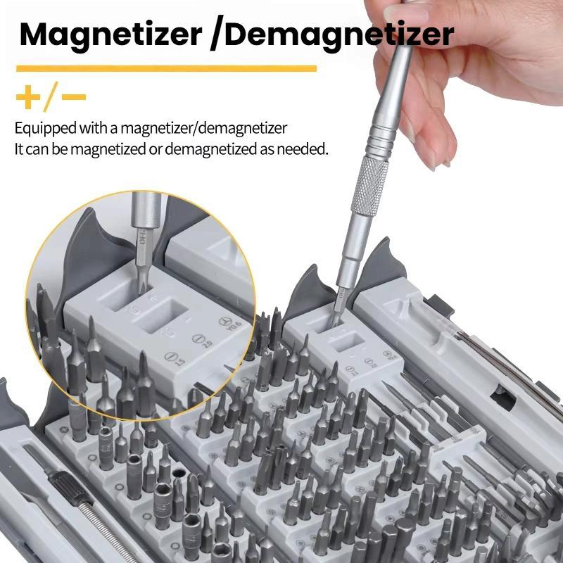 128-In-1 Precision Screwdriver Set With Roll-Up Case Magnetic Repair Tool Kit