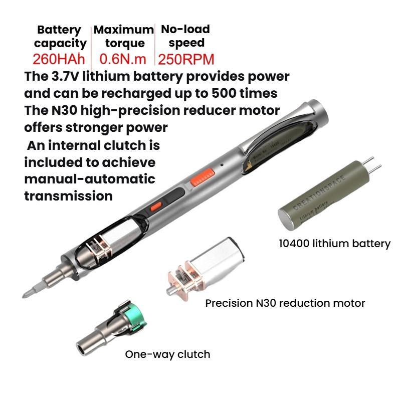 CS0802A 42pcs Mini Electric Rechargeable Screwdriver Set