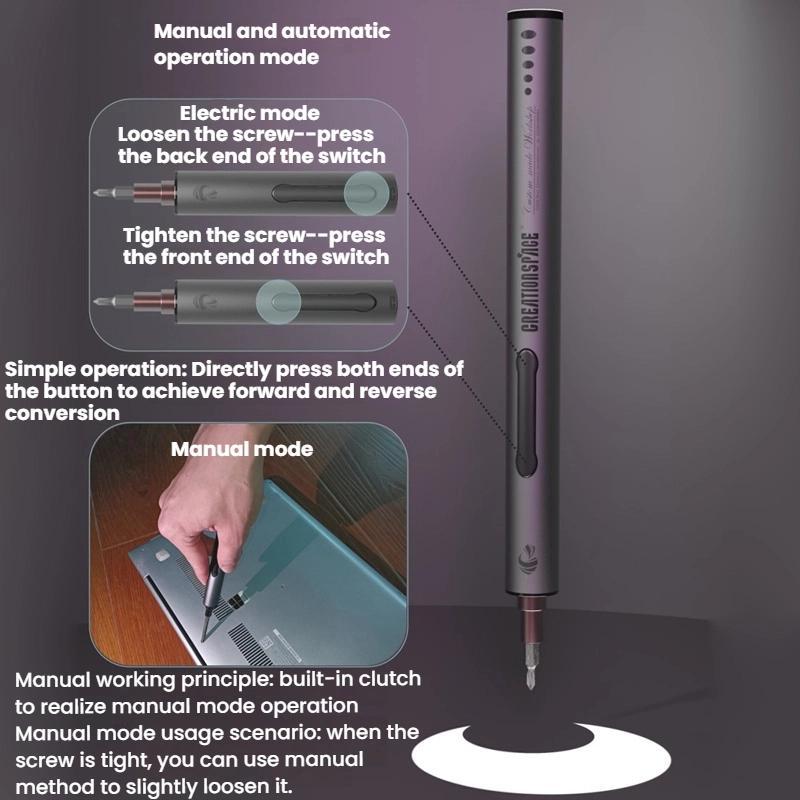 CS0200A 2pcs Pen-Shaped Electric Screwdriver Precision Screwdriver Set