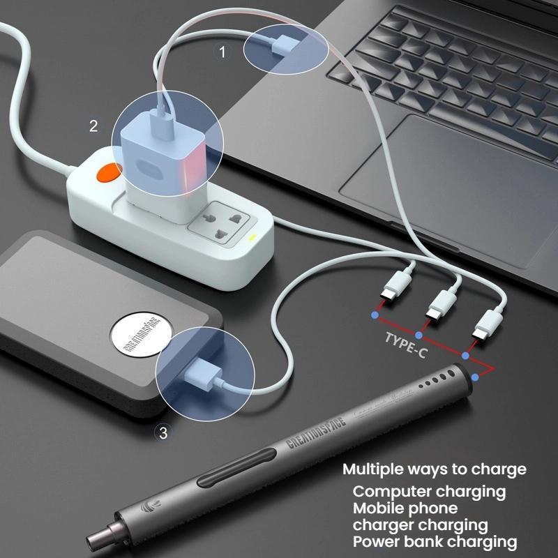 CS0200A 2pcs Pen-Shaped Electric Screwdriver Precision Screwdriver Set