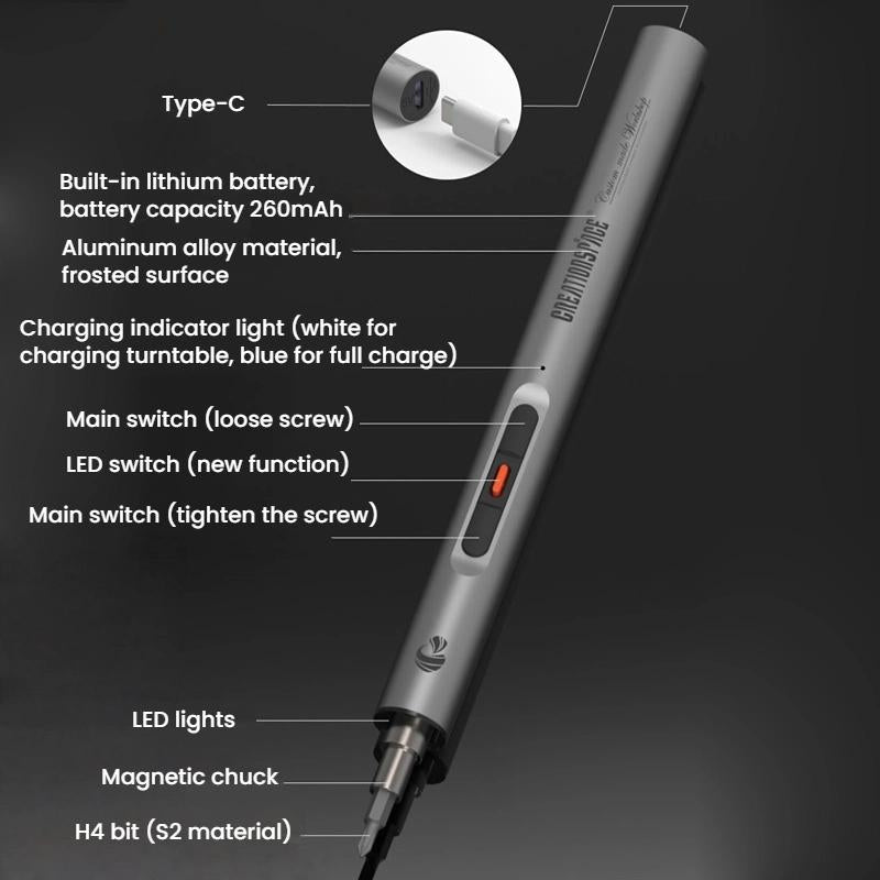 CS0312A 23pcs Precision Electric Screwdriver Set Eyeglass Screw Installation Removal Set