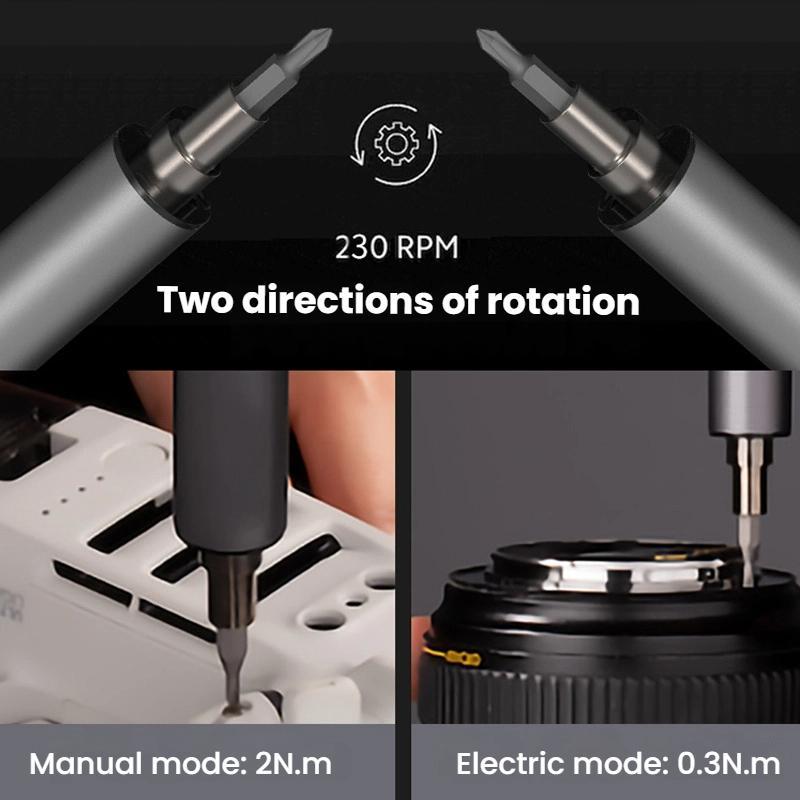 CS0312A 23pcs Precision Electric Screwdriver Set Eyeglass Screw Installation Removal Set