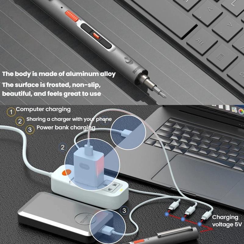 CS0801A 29pcs High-Torque Electric Screwdriver Set For Mobile Phone Repair