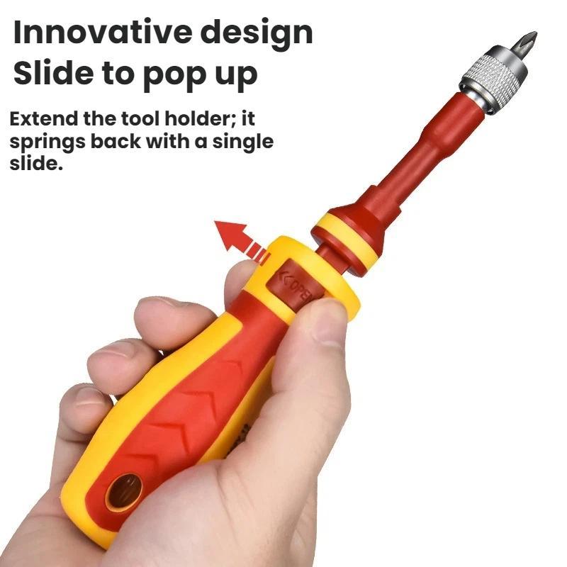 18pcs /Set Multi-Purpose Telescopic Screwdriver Tester Bit Combination M18