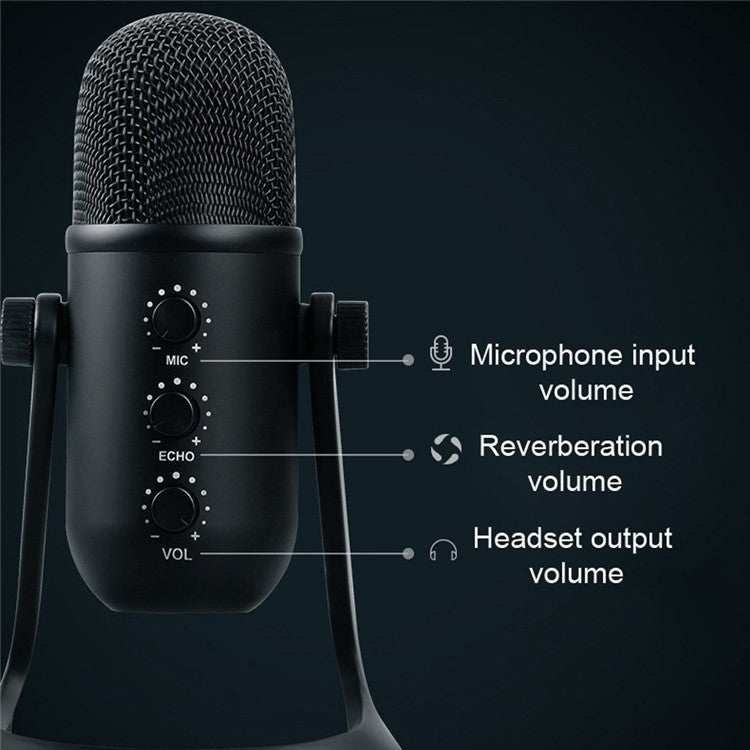 USB Microphone Noise-Cancelling Microphone for Streaming Podcasting Recording Mic