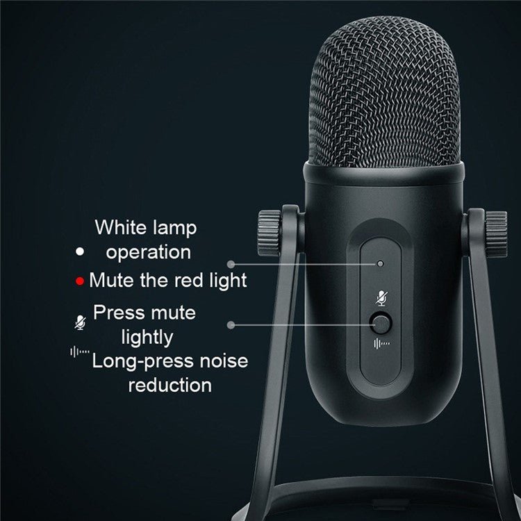 USB Microphone Noise-Cancelling Microphone for Streaming Podcasting Recording Mic