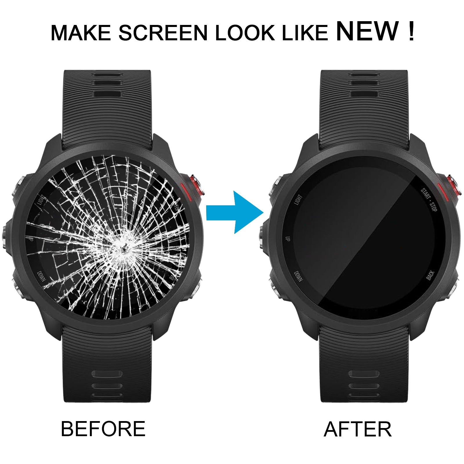 For Garmin Forerunner 245 Music LCD Screen with Digitizer Full Assembly