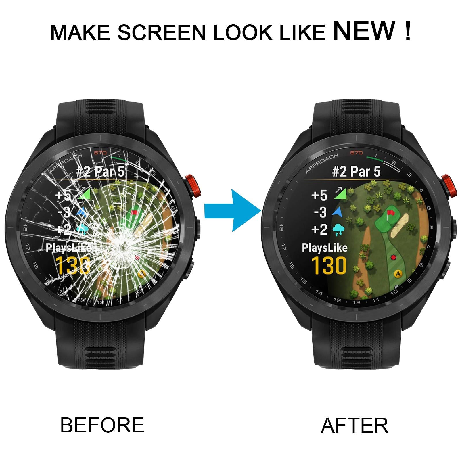 For Garmin Approach S70 47mm LCD Screen with Digitizer Full Assembly