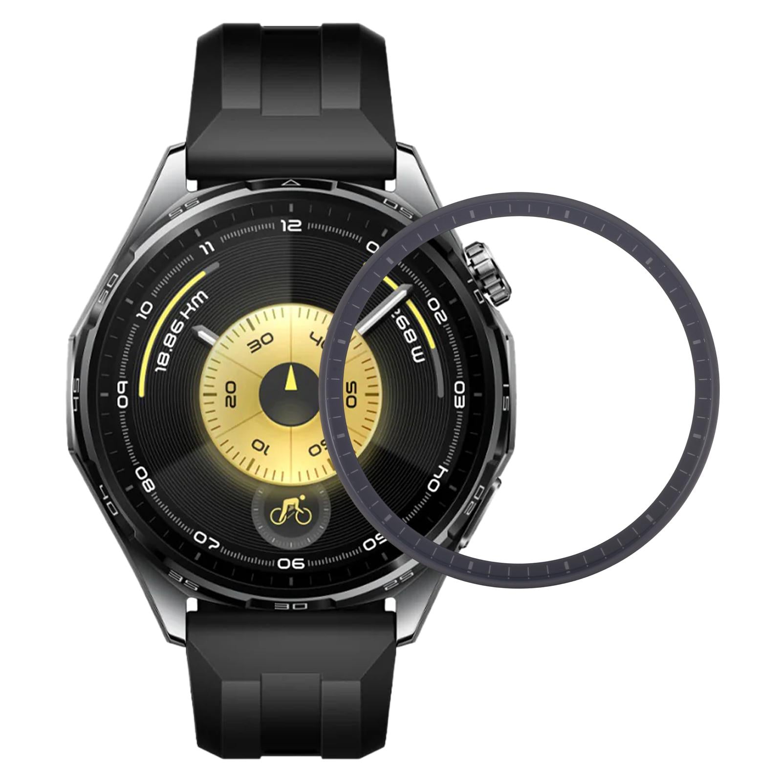 For Huawei Watch GT 6 46mm Front Screen Outer Glass Lens  Black